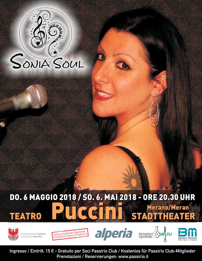 Sonia Soul manifesto del concerto di Sonia Ferrari